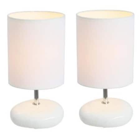 Lettherebelight All the Rages  Stonies White Small Stone Look Lamp, 2PK LE2519685